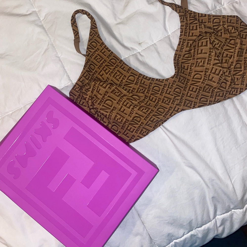 Fendi SKIMS Collab, Limited Edition Brand New Never Worn Scoop Pack Bralette